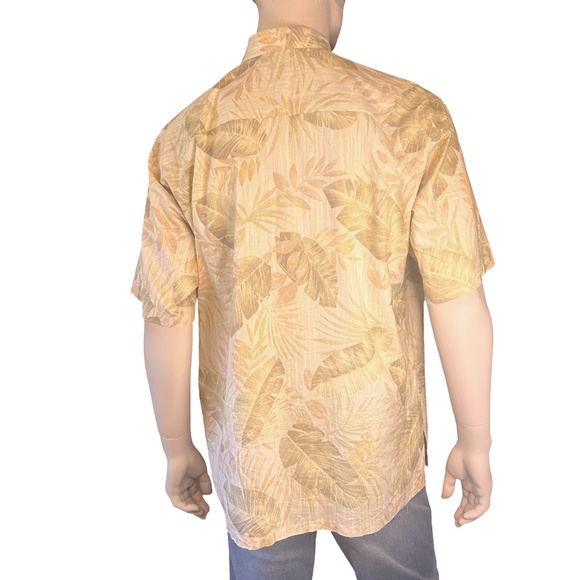 Tori Richard Cotton Lawn Hawaiian Tiki Shirt Leaf Print Made in Hawaii NWOT - Picture 11 of 13